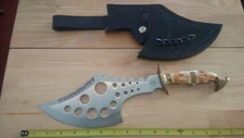 Vintage 1990s Chipaway Cutlery Fighting/Battle Hatchet w/Bone handle HEAVY !!!