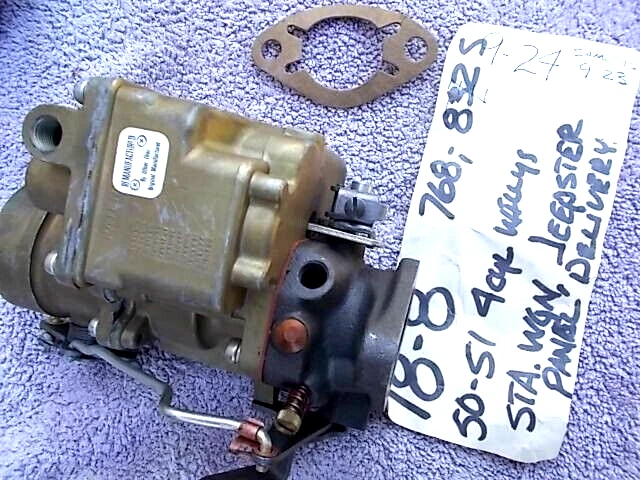 Carburador de colección Carter YF 1 BBL 832S 1950 1951 Willys Jeep Wagon Jeepster 4 cilindros Foto 2 de 3