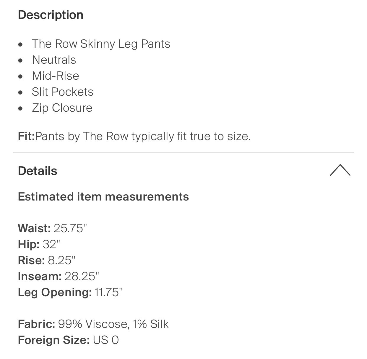 The Row Authentic Solid Ivory White Mid Rise Visc… - image 5