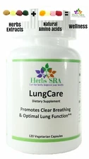 LUNG CLEANER, 120 Capsules, Healthy Lungs Supplement, Biomedical Natural Formula