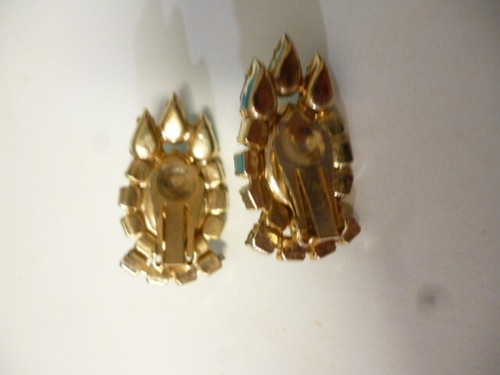VINTAGE CLIP JULIANA GREEN JEWELS INDIEN OHRRINGE CLIP - Bild 9 von 9
