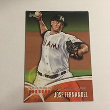 2014 Topps MLB Miami Marlins Jose Fernandez Future is Now Rookie Baseball Card. rookie card picture