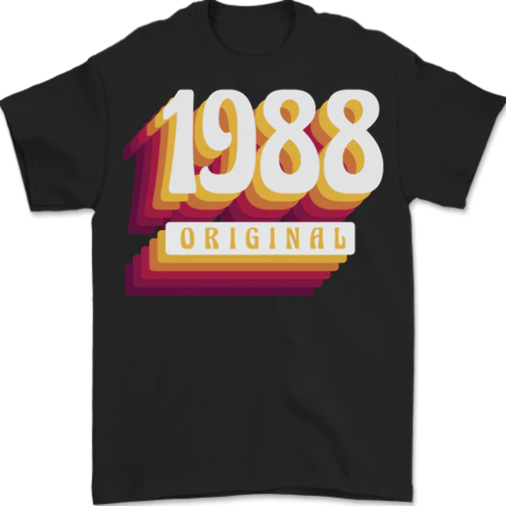 Retro 35th Birthday Original 1988 Mens T-Shirt 100% Cotton