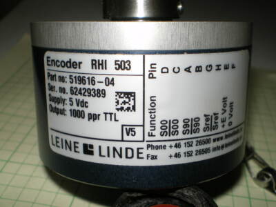 LEINE LINDE RHI 503 519616-04 ENCODER 5VDC 1000PPR TTL WITH