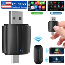 2-in-1 Wireless Carplay Android Auto Wireless Adapter & Carplay Wireless Adapter