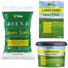 Vitax Green Up Lawn Sand & Moss Killer Treats Up To 50m2 - 156m2 - 250m2