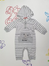 Strampler Overall mit Kapuze Teddybär Größ...
