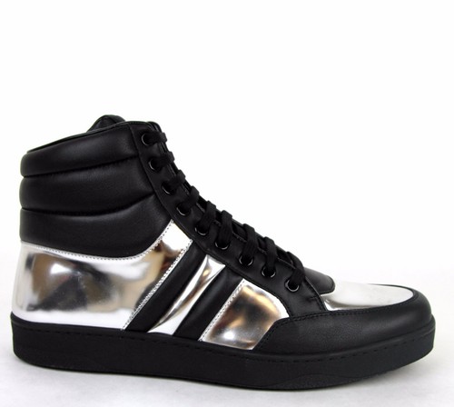 New Authentic Gucci Mens Contrast Padded Leather High-top Sneaker 368494 - Picture 19 of 24