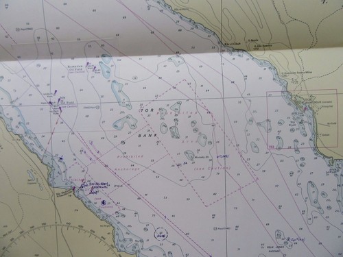 1971 GULF of SUEZ - RED SEA North Africa Navigation Sea MAP CHART 28" x 41" C47 - Picture 6 of 10