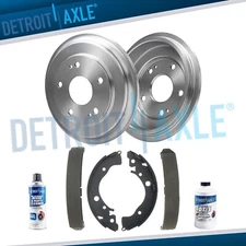 REAR Brake Drums + Brake Shoes for 2006 2007 2008 2009-2015 Honda Civic L4 1.8L