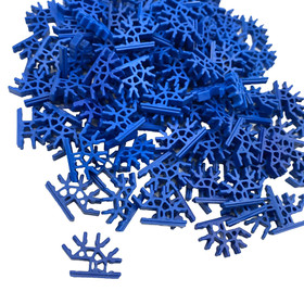 100 MICRO Knex Blue Connectors 4-Way 3d - K'nex Small Tiny Mini Parts