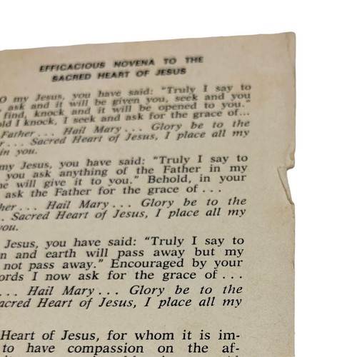Vtg 70s 80s Catholic Religious Prayer Holy Cards Devotional Relic Ephemera Lot - Picture 21 of 21