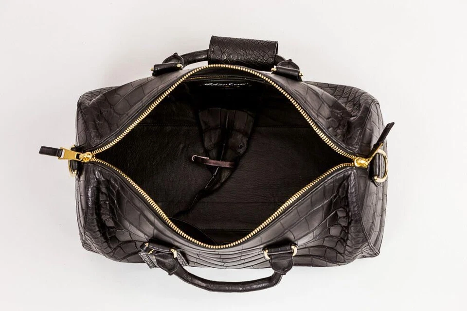 BOLSO DE LONA DE COCODRILO EXÓTICO PARA HOMBRE HECHO EN EE. UU. IMPORTADO ACCESORIOS DE RECREO EN ITAL Foto 4 de 4