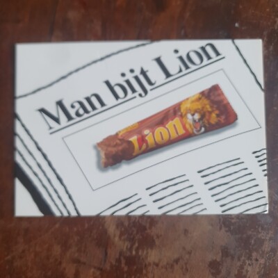 Nestle Löwenbar Werbepostkarte. Bumerang, unbespielt.