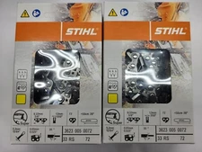 Stihl OEM 2-Pack 33RS-72 20" Yellow PRO Chainsaw Chains .050 3/8" 72DL
