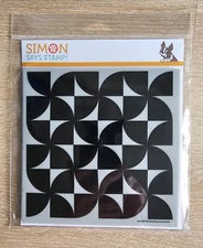 Simon Says Stamp - Rotating Quadrants - Rubber Cling stamp, NIP