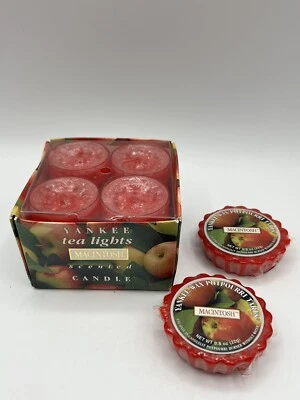 Yankee Candle Macintosh Apple Scented Tea Lights Box Of 12 + 2 Potpourri Tarts - Image 1 of 4