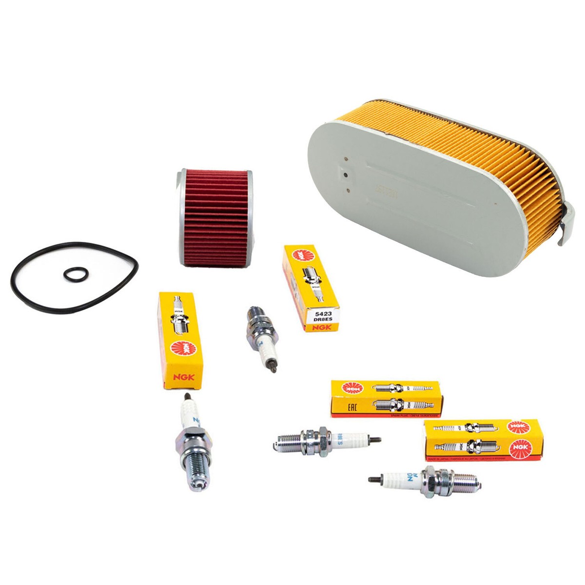 Servicekit Für Honda CB 750 F2 Baujahr 1982 – Mit Luftfilter, Ölfilter & 4 Zündkerzen Von Hiflo/NGK