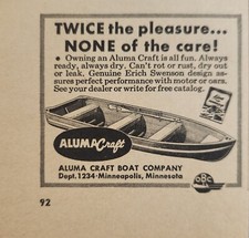 1951 Print Ad Aluma Craft Aluminum Boats Always Dry Minneapolis,Minnesota