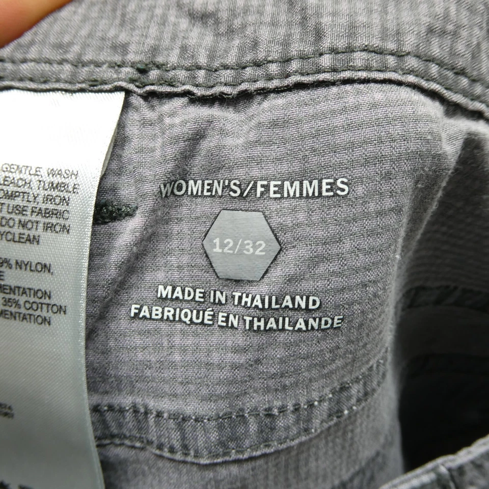 Pantalones Mountain Hard Wear Carg para mujer 12/32 gris algodón nailon ligeros Foto 3 de 4