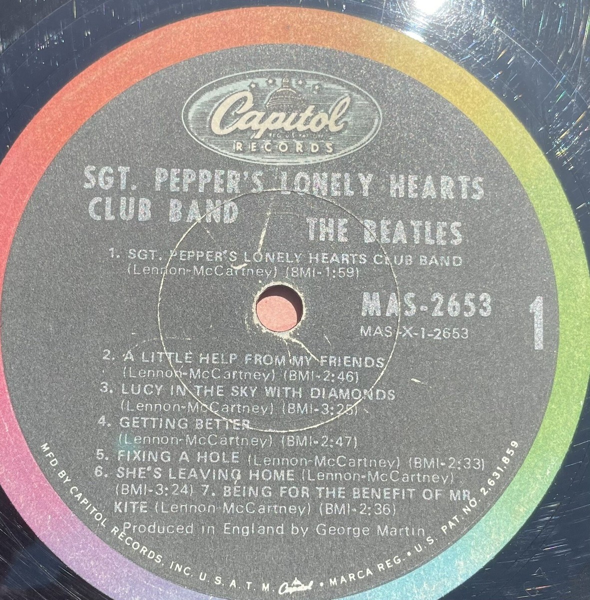 The Beatles “Sgt Peppers Lonely Hearts Club Band” vinyl 1st Press