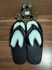 Huk Caruso Men's Flip Flops Black Sage Khaki Size 9