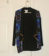 Vintage Peter Popovitch Women’s Cardigan Open Front sz Med made in USA