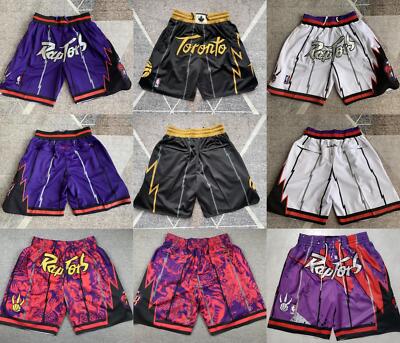 Toronto Raptors Basketball Shorts Stitched Vintage UK