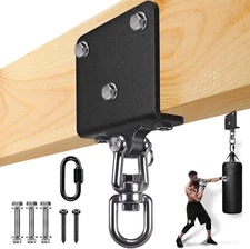 Heavy Bag Hanger with 360° Rotation for I-Beam Ceiling Mount