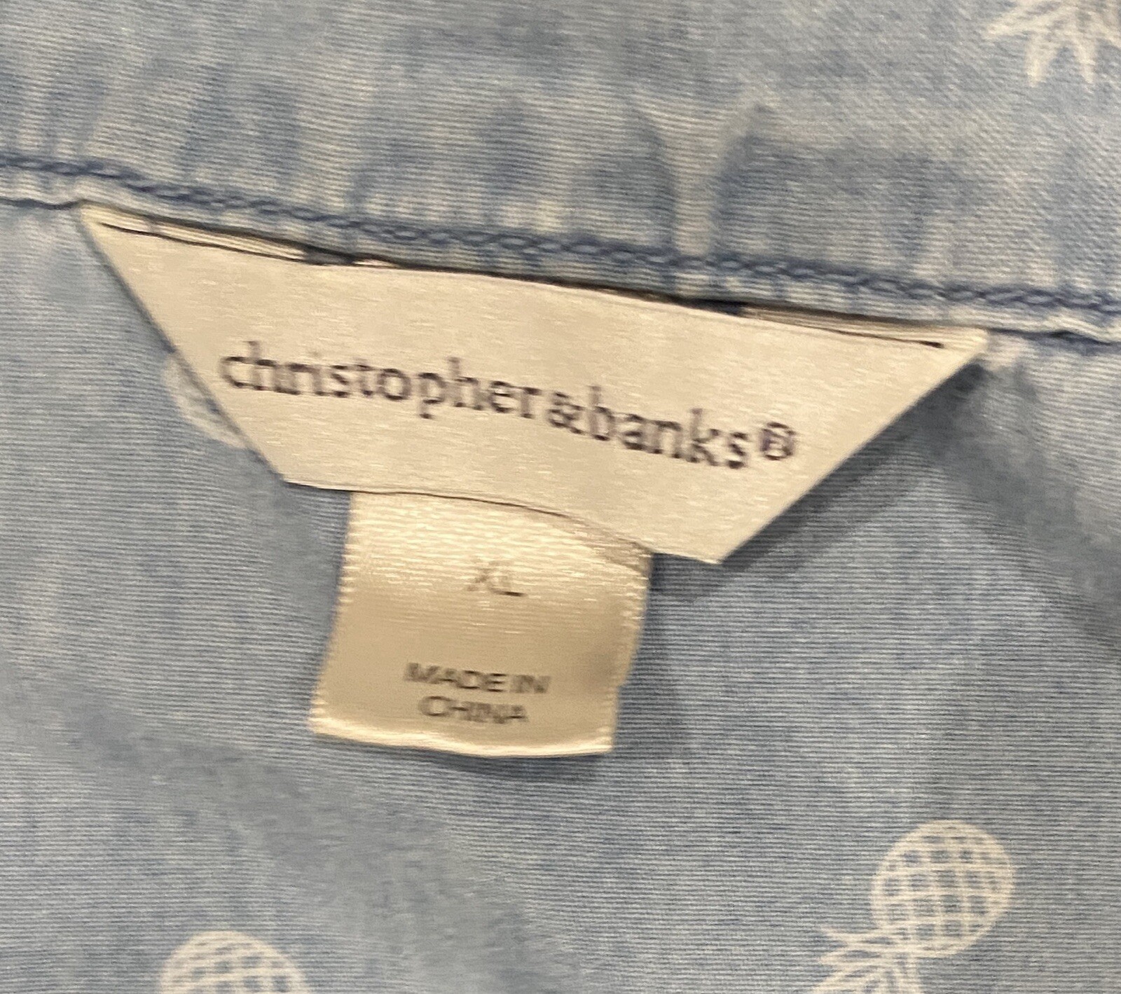 Pineapple Christopher & Banks Button Down Pineapp… - image 4