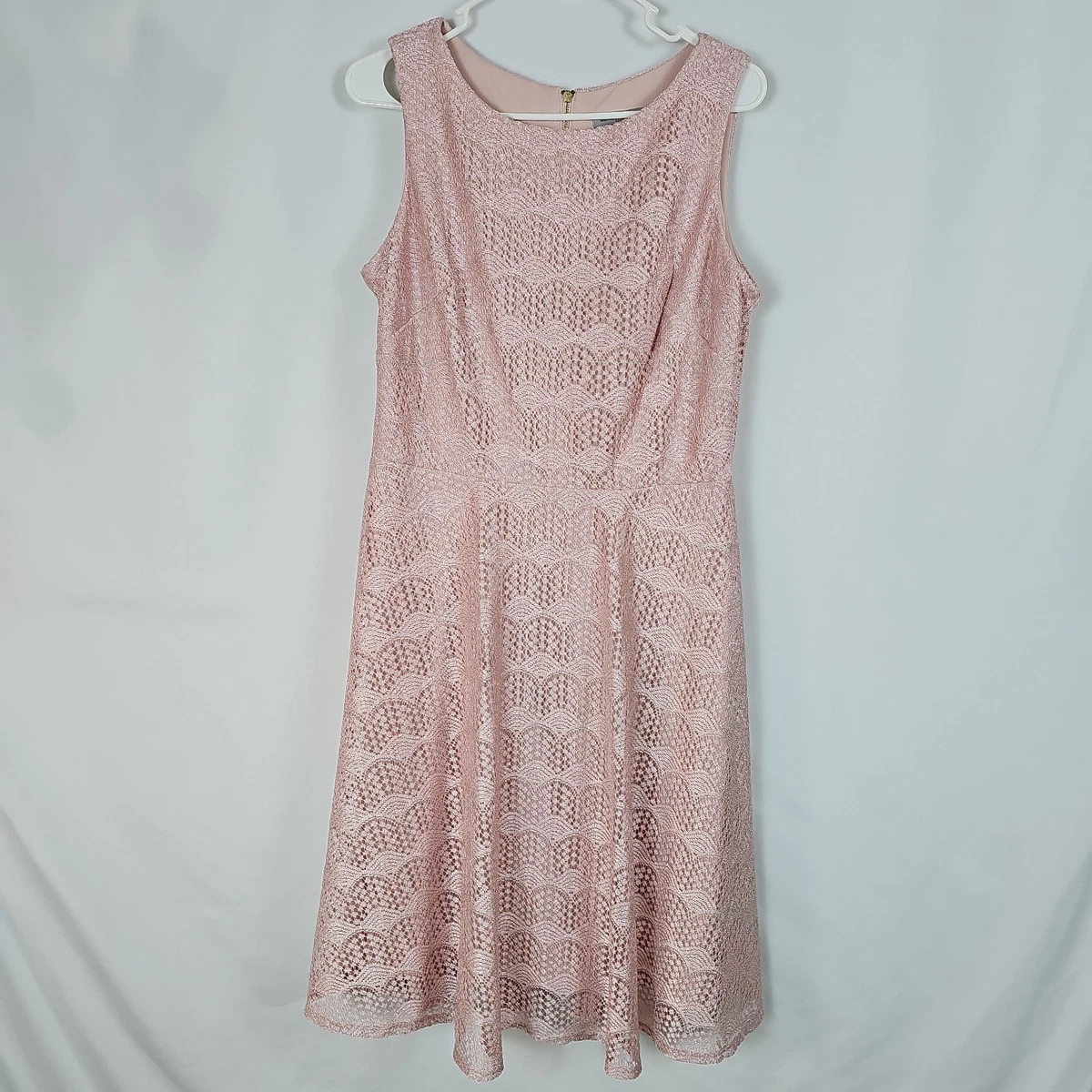 danny & nicole sleeveless lace floral fit & flare dress Danny & Nicole Womens Sleeveless Floral High-Low Maxi Dress