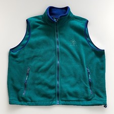 Vintage Eddie Bauer Vest Mens L Ebtek Full Zip Green Fleece Polartec Y2k 90s