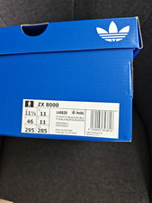 adidas Originals ZX 8000 Herren Sneaker Weiß/Schwarz/Blau Low Top EU 46