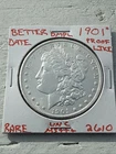 1901 O BU GEM MORGAN SILVER DOLLAR UNC MS+++ DMPL U.S. MINT RARE COIN 2610