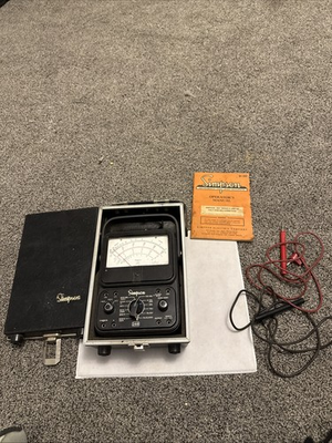 #ad SIMPSON 260 Series 6 M VOLT OHM MILLIAMMETER With Case And Manual $65.00