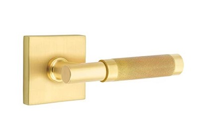 Emtek Select Privacy, Square Rosette, T-Bar Stem, Knurled Handle US4 LH