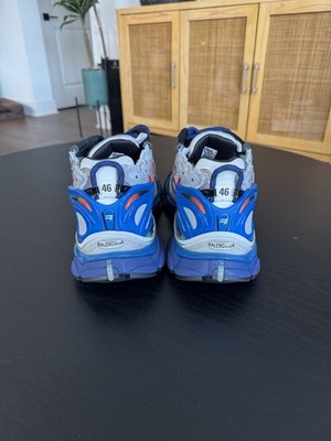 Size 46EU (13 US) - Balenciaga Runner Sneaker Blue Red Silver | eBay