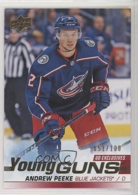 2019 Upper Deck Young Guns UD Exclusives 51/100 Andrew Peeke #452 Rookie RC ji1