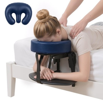 Massage Headrest for Bed, 18'' Adjustable Foldable Premium Spa Face Cradle