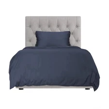 Duvet Cover Bed Linen Set, 2 -Piece Set, Navy Blue, Twin