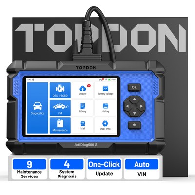 TOPDON ArtiDiag600S 32G OBD2 Scanner Car Code Reader Diagnostic Tool 9 Services