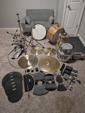 Dixon Little Roomer 5-Piece Acoustic Drum Shell Pack, Satin Natural