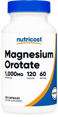Nutricost Magnesium Orotate 1000mg, 120 Capsules - Non-GMO & Gluten Free
