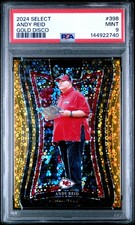 2024 Panini Select Andy Reid Gold Disco /10 #398 PSA 9 Kansas City Chiefs