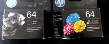 HP 64 Ink Cartridge Combo HP 64 Black HP 64 Tri-Color New exp 12/27 5/28 New
