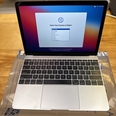 Apple 12'' MacBook Retina A1534 Early 2015, 1.1GHz 8G RAM 256 GB HD, Space Gray