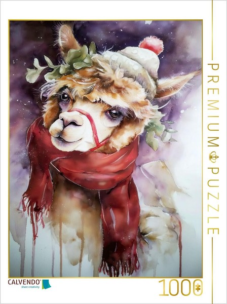 Calvendo Puzzle Weihnachts-Alpaka | 1000 Teile Lege-GrößE 64 × 48 Cm Foto-Puzzle-image