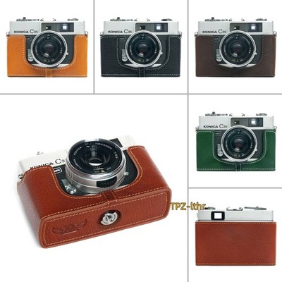 Konica C35 C35V C35automatic C35flashmatic Genuine Real Leather Half Camera Case