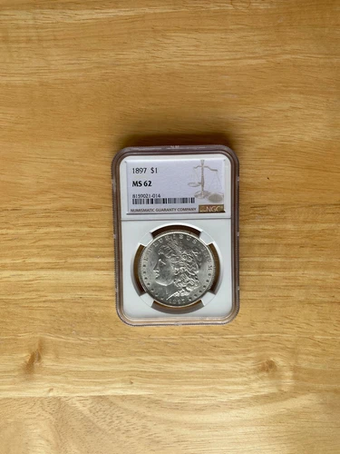 1897 Morgan Silver Dollar $1 NGC MS62 very nice coin