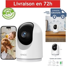 Caméra de surveillance GNCC WiFi intérieure 2K 3MP PTZ bébé animaux